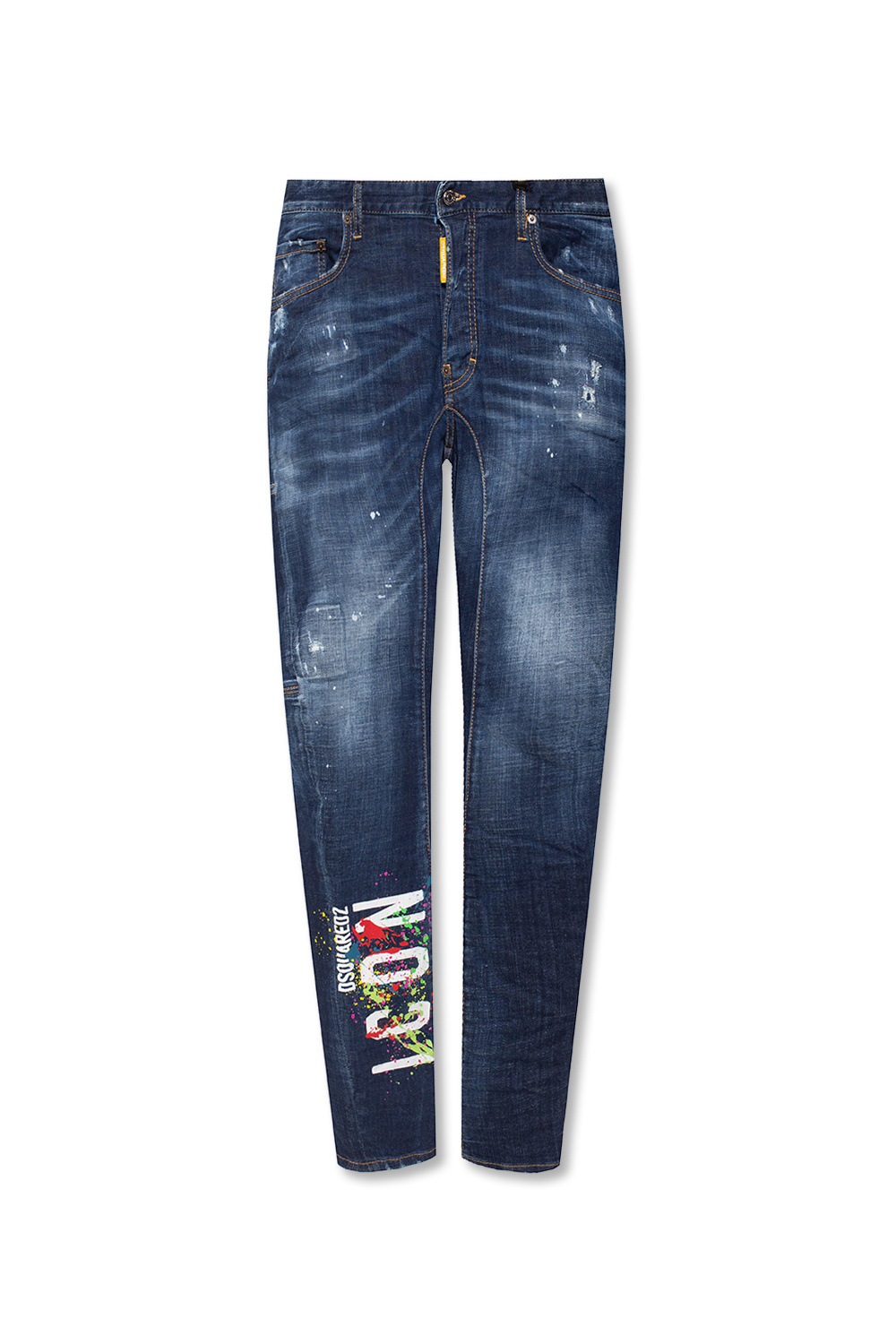 Blue 'Tidy Biker' jeans Dsquared2 - Tall Soft Rib Longsleeve Belted Mini  Dress - SchaferandweinerShops Bulgaria